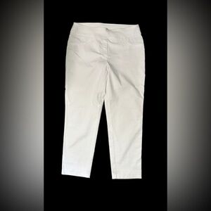 White Pants Pull On Women's Size 12 Ruby Rd. SKU 10